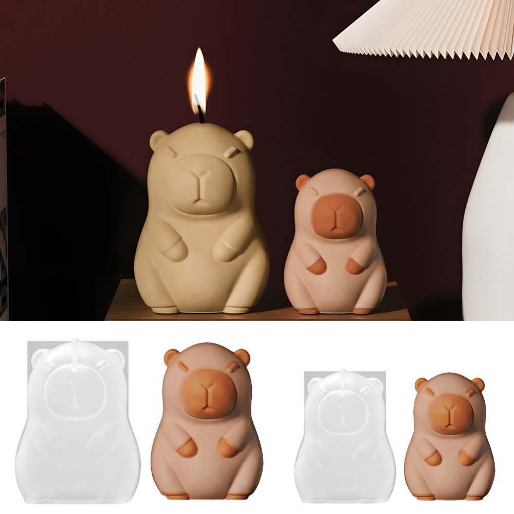 Candle Making Fragrances - ยืน Capybara กลิ่นเทียนแม่พิมพ์ซิลิโคน 3D สัตว์เรซิ่นพลาสเตอร์ทําอุปกรณ์ Handmade