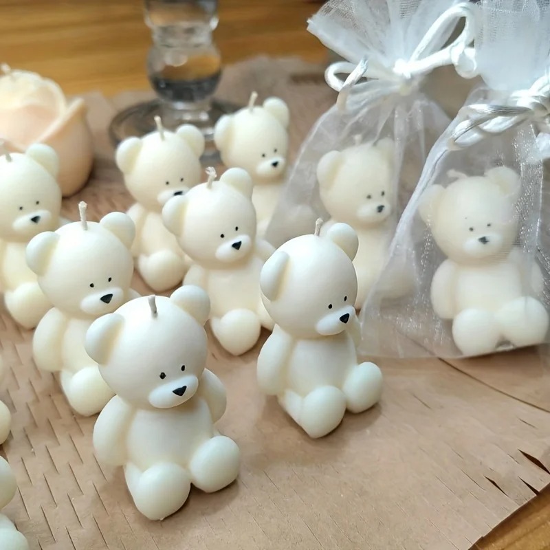 Candle Making Books For Beginners - แม่พิมพ์ซิลิโคนหมีสําหรับเทียนหอม การทําสบู่ และการหล่อเรซิน - แม่พิมพ์รูปสัตว์น่ารักสําหรับตกแต่งบ้าน อโรมาเธอราพี