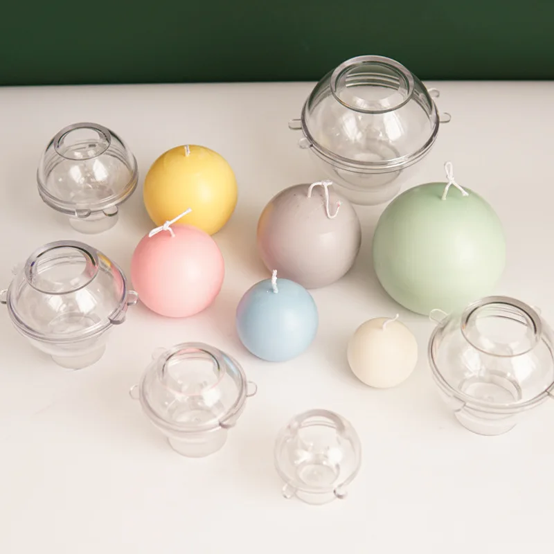 Candle Making Activity - 5-8 ซม.ทรงกลมเทียนแม่พิมพ์พลาสติกตกแต่งบ้าน DIY CRAFT เทียนทําอุปกรณ์ PC