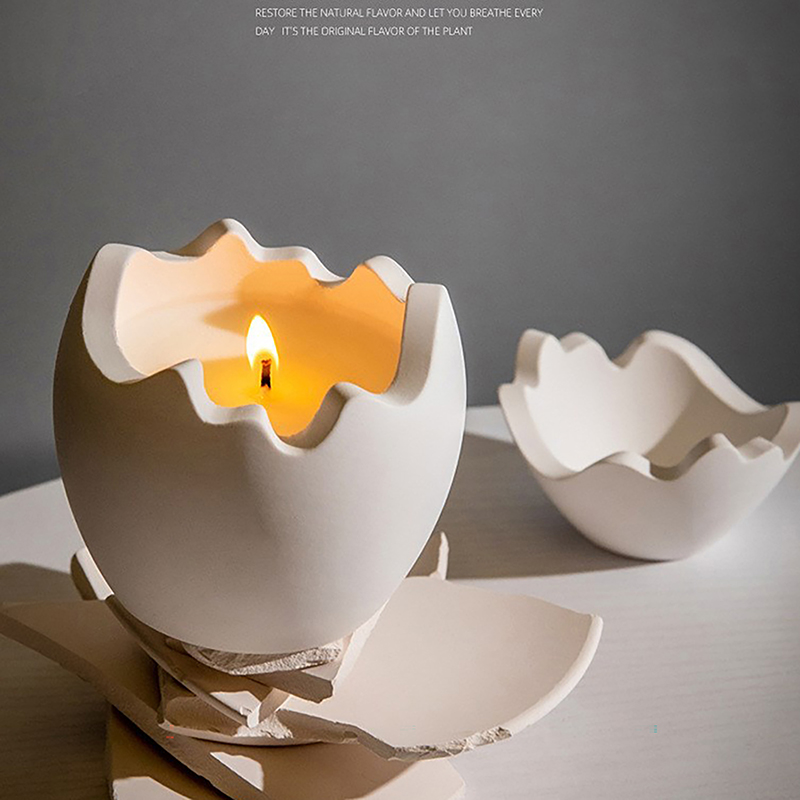 Candle Making Jars With Lids - แม่พิมพ์ซิลิโคนรูปไข่สำหรับทำเทียน กล่องเก็บของ แม่พิมพ์ซิลิโคนพร้อมฝาปิด ถ้วยเทียนรูปไข่ แม่พิมพ์ยิปซั่มแบบหยดน้ำ แม่พิมพ์สำหรับงานฝีมือ