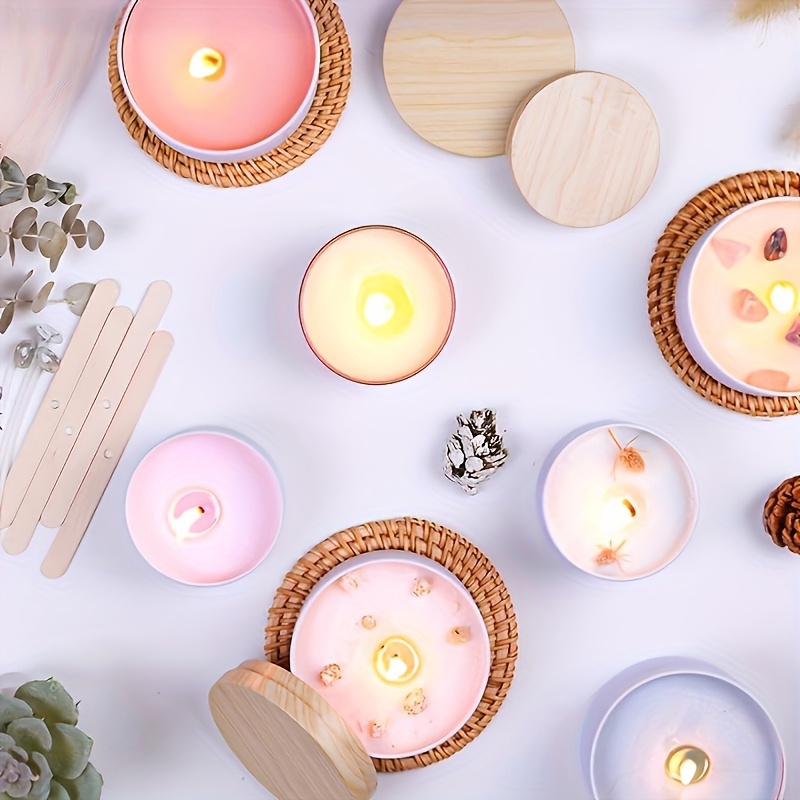 ชุดเครื่องมือทำเทียนในโถโลหะสี - Candle Making Jars With Lids บทวิจารณ์และราคา