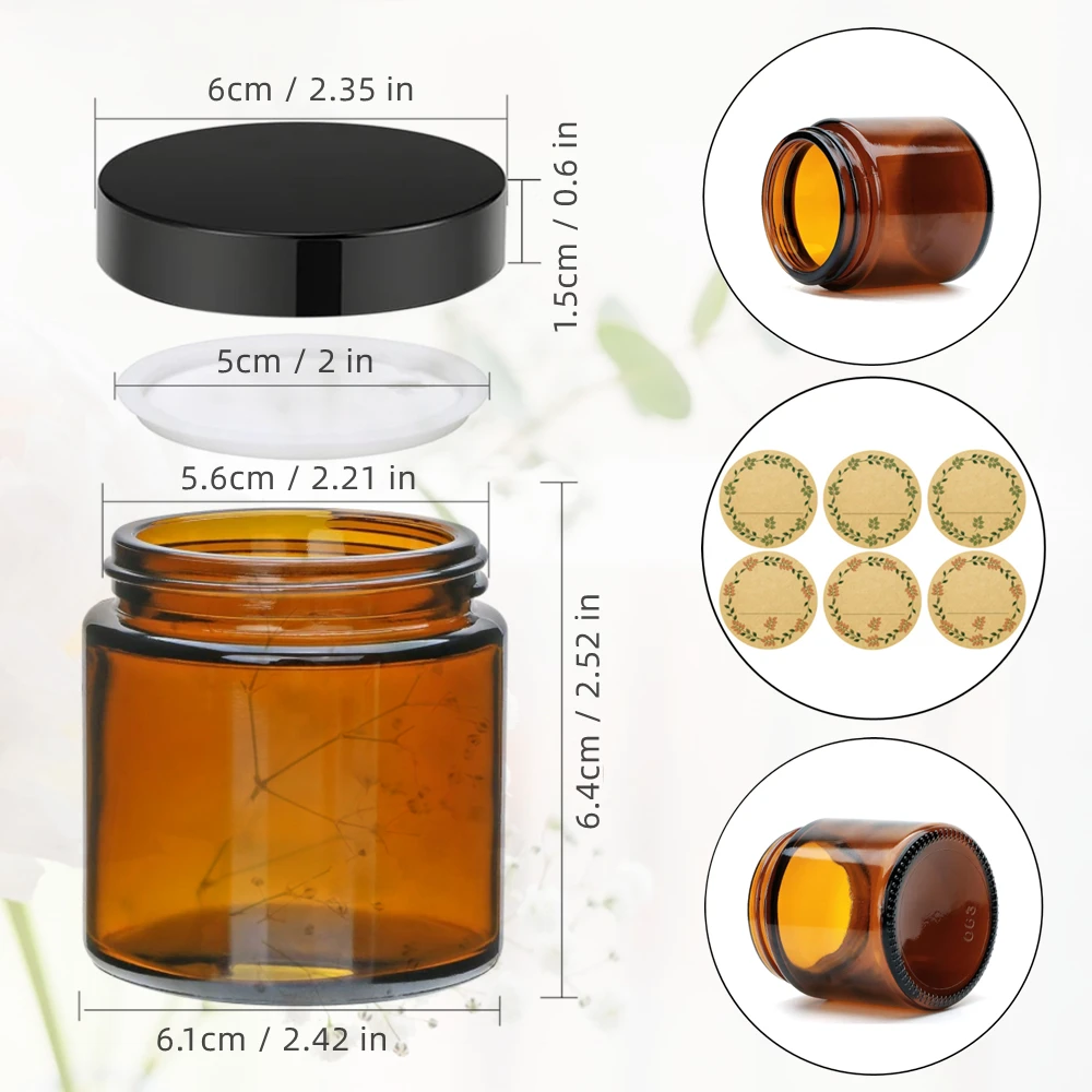 ขวดแก้วใส่เทียน, ขวดแก้วทรงกลม - Candle Making Jars With Lids บทวิจารณ์และราคา