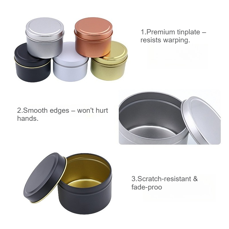 กระป๋องอะลูมิเนียมทรงกลมพร้อมฝ - Candle Making Jars With Lids บทวิจารณ์และราคา