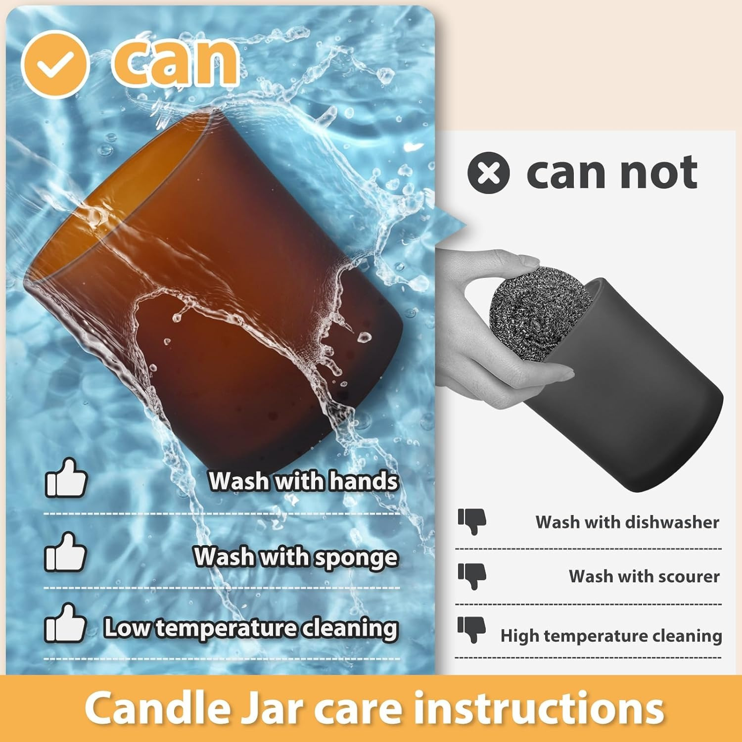 ขวดเทียนหนาสําหรับทําขวดเปล่าเ - Candle Making Jars With Lids บทวิจารณ์และราคา