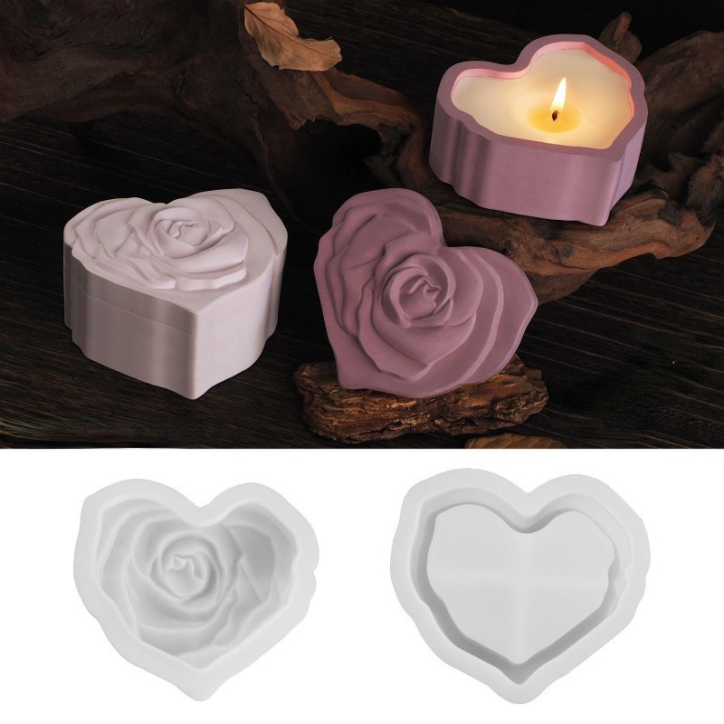 แม่พิมพ์ซิลิโคนรูปหัวใจพร้อมฝา - Candle Making Jars With Lids บทวิจารณ์และราคา