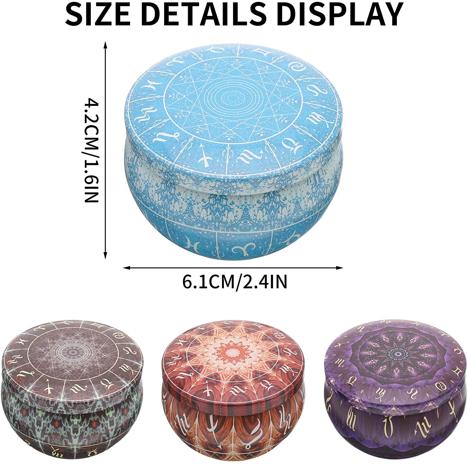 12 แพ็คเทียนกระป๋องรอบเทียนคอน - Candle Making Jars With Lids บทวิจารณ์และราคา