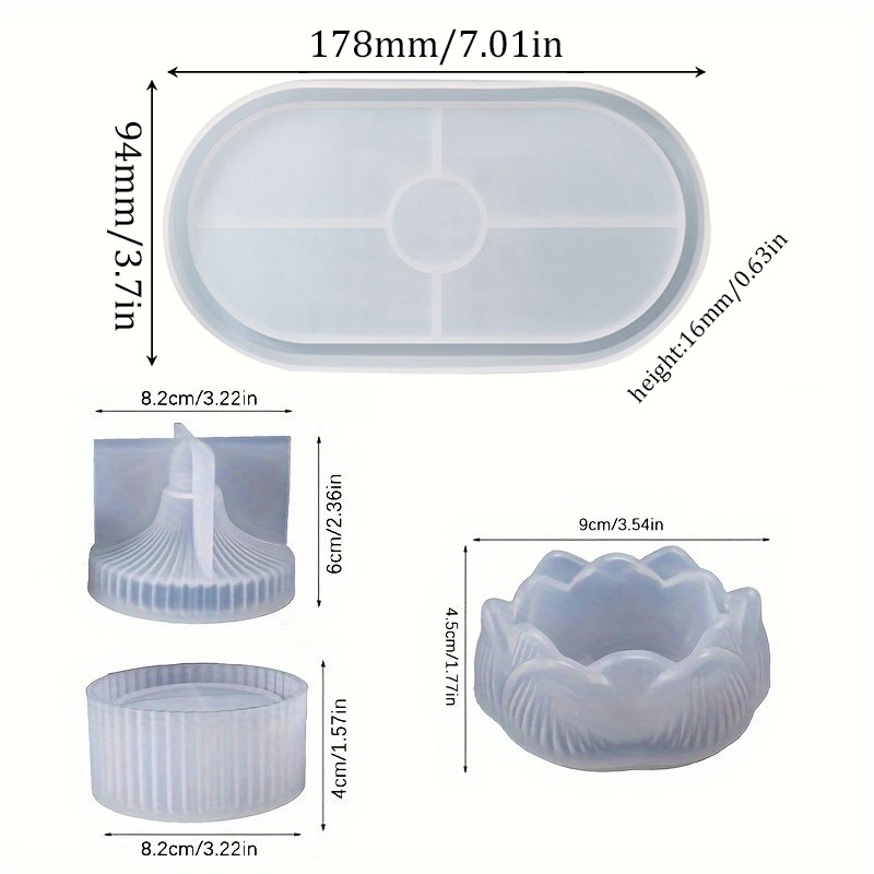 DIY Lotus เชิงเทียน 3 ชิ้นซิลิ - Candle Making Activity บทวิจารณ์และราคา