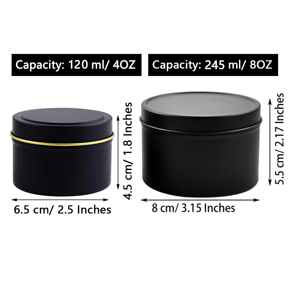 กระป๋องเทียนขนาด 4 ออนซ์/8 ออน - Candle Making Jars With Lids บทวิจารณ์และราคา
