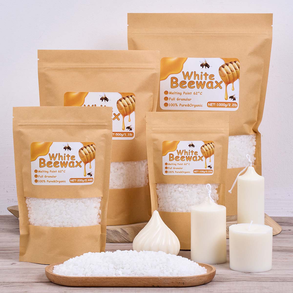 ขี้ผึ้งสีขาวธรรมชาติบริสุทธิ์เ - Candle Making Scents บทวิจารณ์และราคา