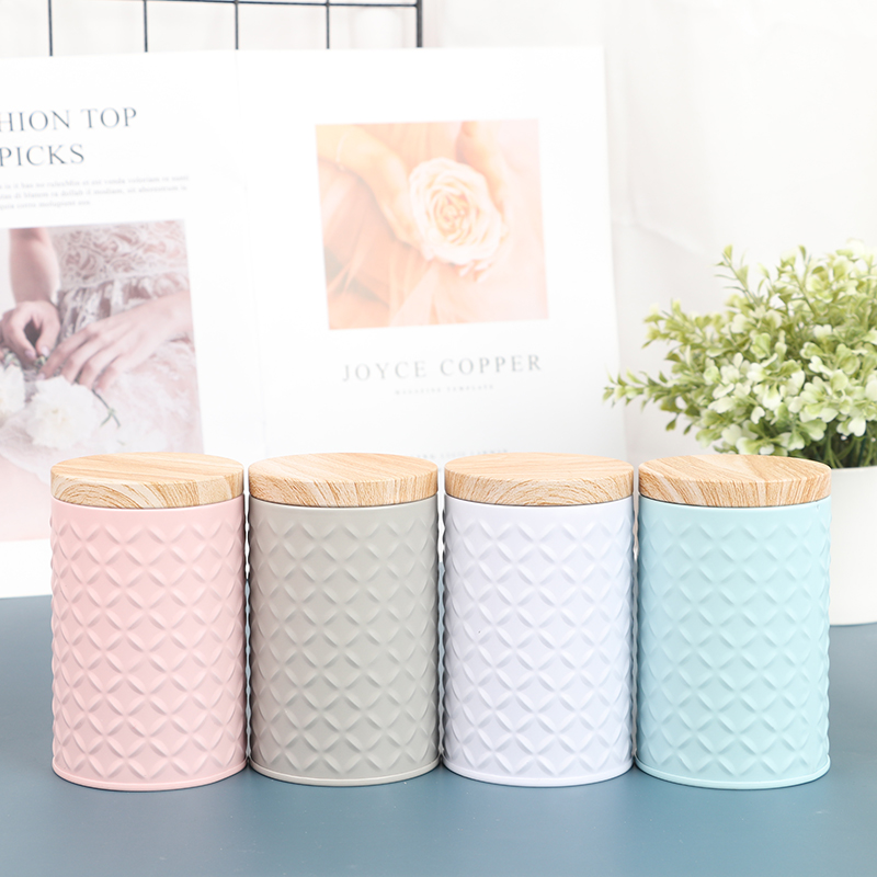 รอบที่ว่างเปล่ากล่องเหล็กไม้ G - Candle Making Jars With Lids บทวิจารณ์และราคา