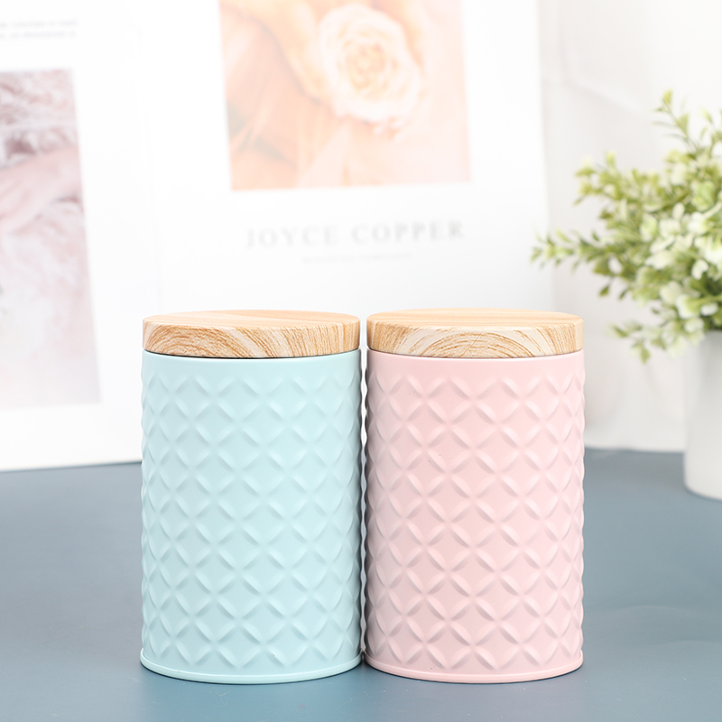 รอบที่ว่างเปล่ากล่องเหล็กไม้ G - Candle Making Jars With Lids บทวิจารณ์และราคา