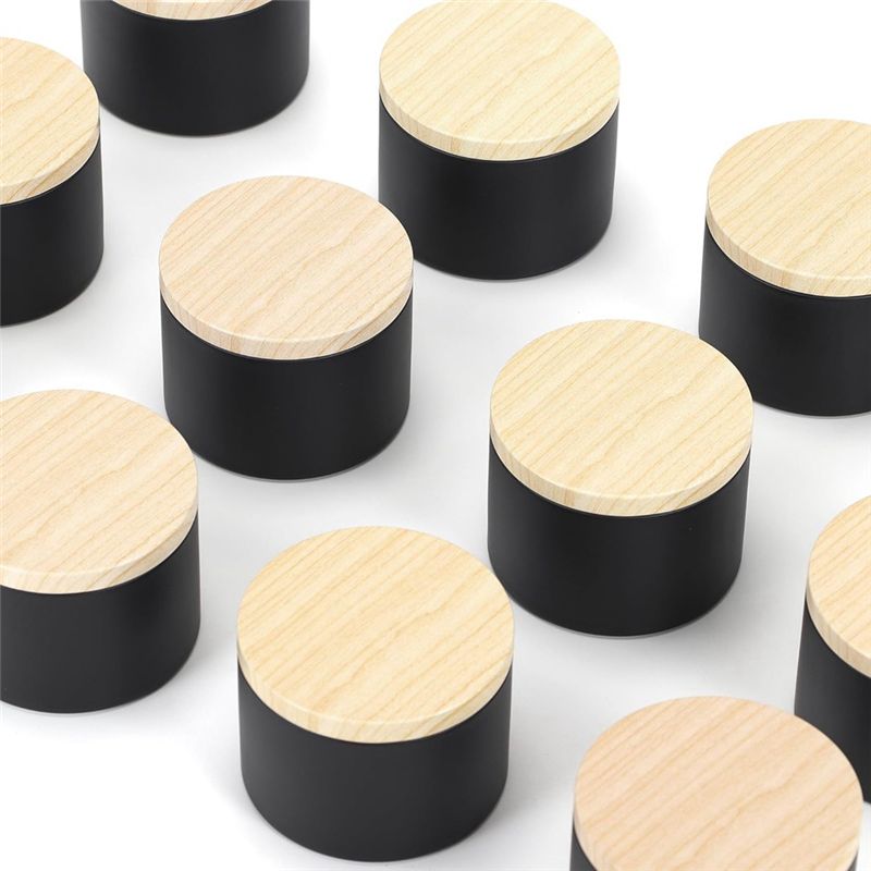 กระป๋องเทียนสีดำขนาด 4 ออนซ์ 2 - Candle Making Jars With Lids บทวิจารณ์และราคา