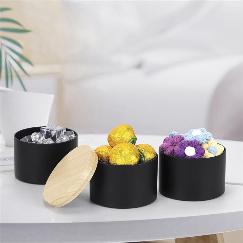 กระป๋องเทียนสีดำขนาด 4 ออนซ์ 2 - Candle Making Jars With Lids บทวิจารณ์และราคา